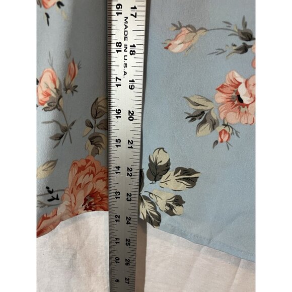 Emery Rose Women's Blouse XL Blue Floral NWT - Picture 6 of 6